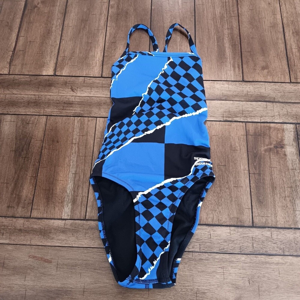 Speedo Competition Racing Endurance Print One Piece Blue Team MSRP $84 NEW 20